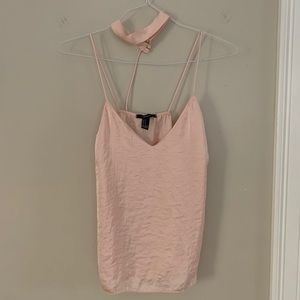 Pink Satin Tank Top